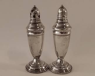 Sterling silver weighted salt and pepper set