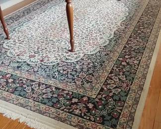 Navy floral area rug