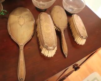 Sterling Silver Brush Set