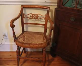 Set of 6 Antique Maple Dining Chairs 