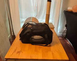 Black Pet Carrier Bag with Mesh Windows