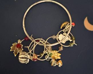 Autumn Themed Charm Bracelet  Les Nrides Style