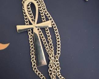 Multistrand Ankh Pendant Necklace