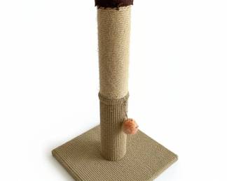 Curved Cat Scratching Post with Sisal and Carpet third image