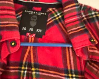 Denim  Flower Plaid Flannel Shirt and Lowe Alpine Hooded Jacket second image