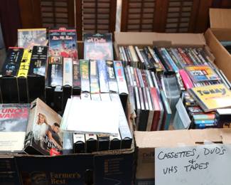 Many VHS and DVD's