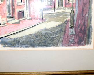 "Acorn Street, Boston" by Sylvia Mayzer Rantz 1956