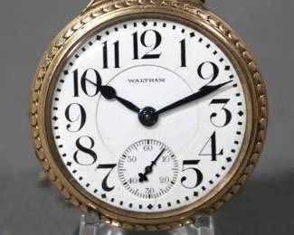 Waltham Model 1908 Crescent St. Grade 21 Jewel Rail Road Grade Pocket Watch