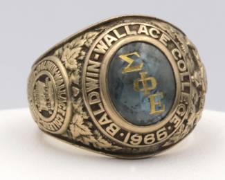 1965 Baldwin Wallace Class Ring 10K Gold