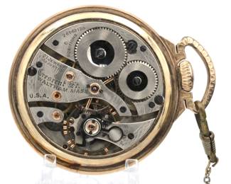 Waltham Model 1908 Crescent St. Grade 21 Jewel Rail Road Grade Pocket Watch