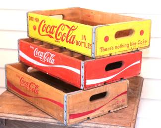 Vintage Coca Cola bottle crates