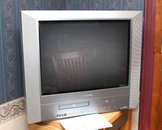 Vintage Toshiba TV with VHS and DVD Player