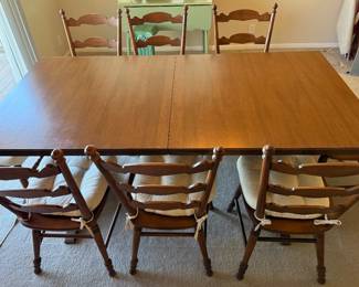 Tell City Table and 8 chairs. Available for purchase now.