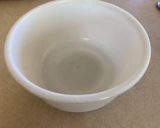 White Milk Glass Mixing Bowl