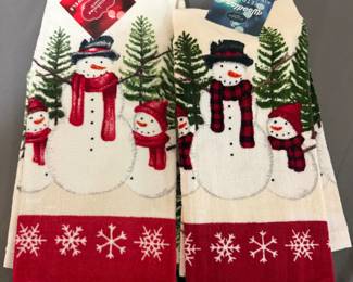 Snowpeople hand towels