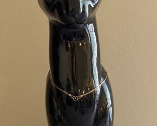 MCM Ceramic Black Cat Statue