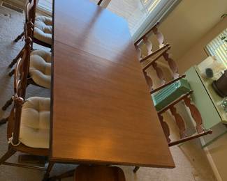 Tell City Table with 8 chairs. Available to purchase now.