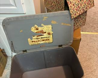 Vintage Vinyl Trunk and Storage boxes