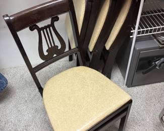 Vintage Folding Chairs w/Upholsered Seats