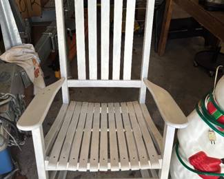 Slat Back Wood Rocking Chair