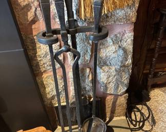 Wrought Iron Fireplace Set
