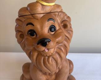 Ceramic Lion Cookie Jar
