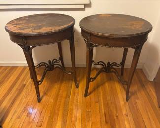 Vintage Drum-Style End Tables