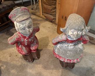 Cement Dutch Boy & Girl