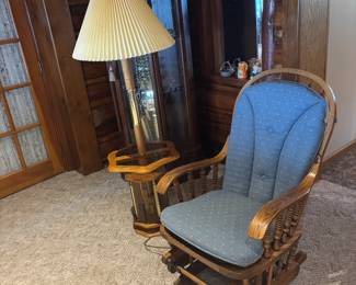 Platform Rocker and Floor Lamp