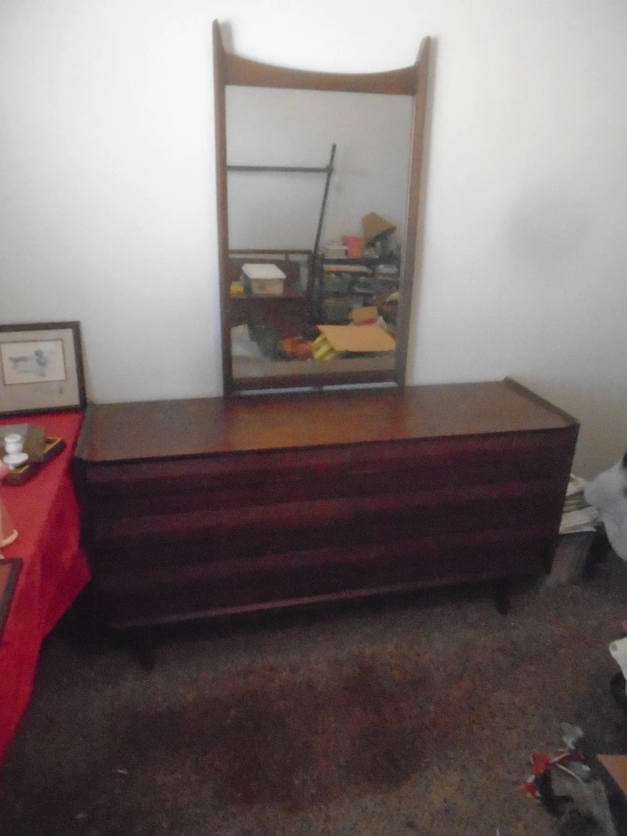 Mid Century Modern Dresser with Mirror (Lane)