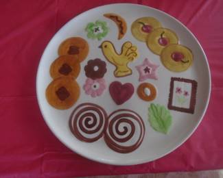 Mid century modern cookiw plate