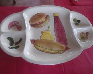 Mid century modern hamberger plate