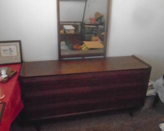 Mid Century Modern Dresser with Mirror (Lane)