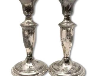 Reed And Barton Weighted Sterling Candlestick Holders