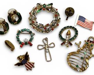 Christmas  USA Themed Pins