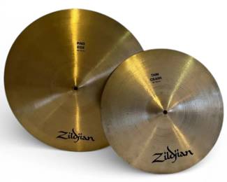 Zildjian 20 Ping Ride and 16 Thin Crash Cymbals