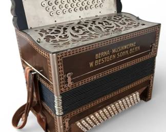 Vintage BernaMusikwerke Button Accordion  Made in Switzerland