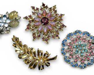 Beautiful Vintage Rhinestone Brooches
