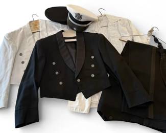 U.S. Air Force Officers Cap  Black White Mess Dress Jacket Uniform