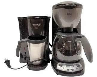 Braun Drip Coffee Maker and Black  Decker Coffeemaker