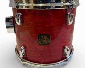 Gretsch Remo Ebony Series Pin Strip Drum with Case and Seat Top