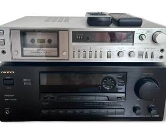 Technics M270X Direct Drive Cassette Deck  Onkyo Audio Video Control Receiver