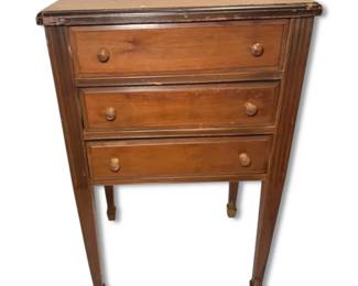 Small Wooden Sewing Side Table