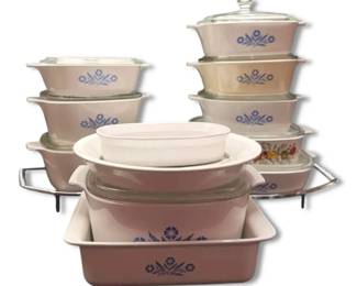 Corningware Blue Cornflower And Spice Of Life Casserole Dishes