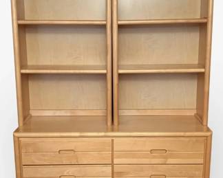 Wooden Double Bookcase