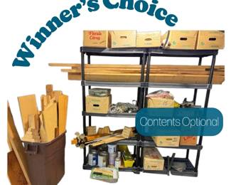 Two Plastic Shelves Contents Optional