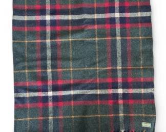 Vintage 100  Wool Motorobe Plaid Throw Blanket