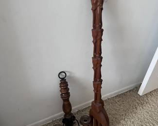 LARGE DECOR WOOD SPPON AND FORK