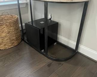 Azur Travertine Demi Lune Hall Console Table