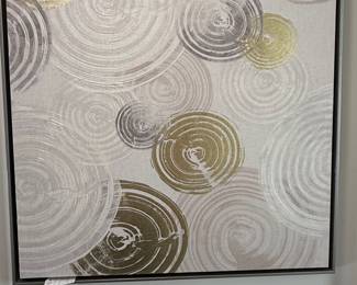 Textured Swirls Wall Art with Metallic Accents